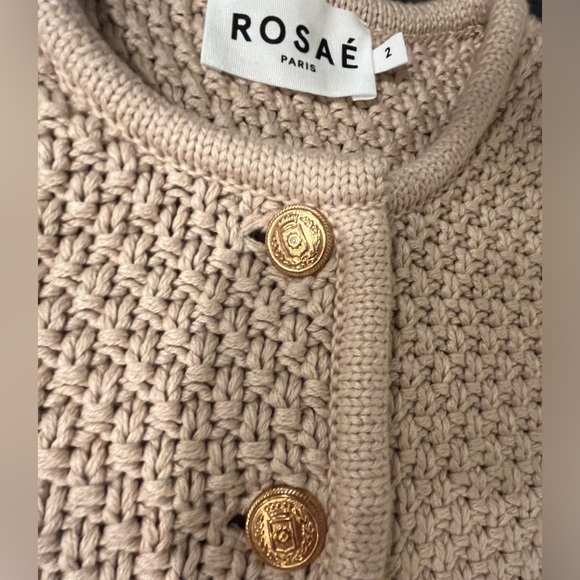 ROSAÉ PARIS LE FRANCISCO cardigan in Latte - Picture 6 of 7